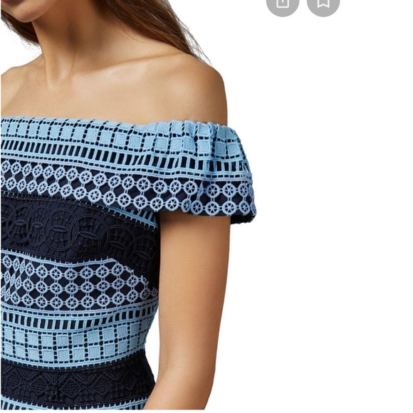 Ted Baker BRT-BLUE Bardot Lace Dress - Picture 2 of 11